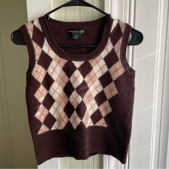 Marina Luna Jackets & Blazers - Wool Argyle Sweater Vest 🐏